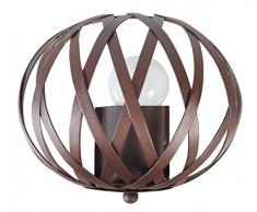 Tosel 30868 Applique Citrouille Acier 100 W E27 Marron