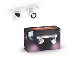 Philips Hue White & Color Ambiance Spot Argenta x2 Blanc compatible Bluetooth, Fonctionne avec Alexa