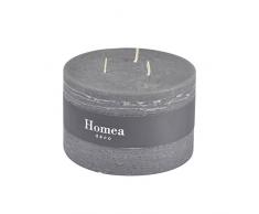 HOMEA 6BPC022GF Bougie Cylindrique Paraffine Anthracite 12,5 x 12,5 x 8 cm