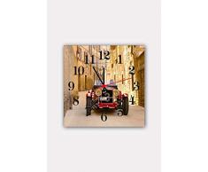 Bonamaison Horloge Murale en MDF, Multicolore, 30 x 30 cm