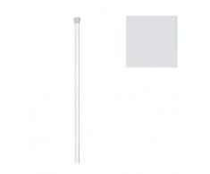 Riel Chyc 5431805 - Tringle Droite Blanche et Extensible pour Rideau de Douche 18 mm/1,23-2,16 m