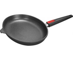 Woll 1538 N Titanium Nowo Poêle à Poisson en Fonte 38 x 28 cm, Hauteur 5,5 cm avec Manche Amovible