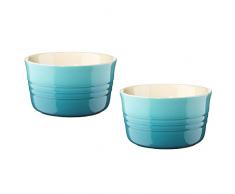 Le Creuset, Set de 2 Ramequins, Ronds, 200 ml, à 9.5 cm, Céramique, Turquoise