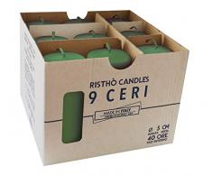 Risthò 56201_44 Bougies, Cire, Vert Mousse, Taille Unique