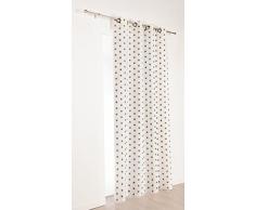 Linder 302/90/47033/377FR Rideau à Oeillets Polyester Gris 140 x 240 cm