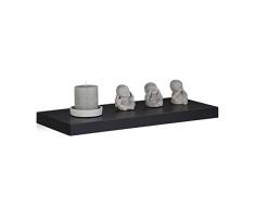 Relaxdays ÃtagÃ¨re tablette flottante murale plate plateau Ã©troit MDF cuisine bois HxlxP: 4 x 60 x 25 cm, noir