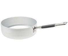 Pentole Agnelli Ligne Aluminium Induction Casserole, Fond Ã Induction avec 1Â Manche Cool Basse 28Â cm Argent