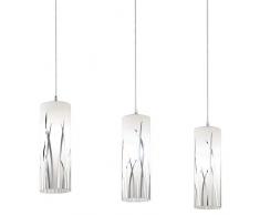 EGLO 92741 Suspension, Métal, E27, Chrome, Blanc