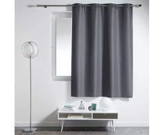 douceur dintérieur rideau a oeillets plastique 140x180 cm polyester essentiel beton