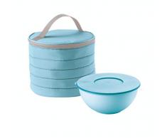 Guzzini, Sac Isotherme Rond A/Container Fraicheur Handy, (Bag) Ã19 x 15 cm; (Container) Ã16 x h6 cm - 900cc