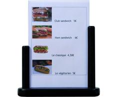 Securit Tableau Noir laqué Table Poster Cadre, Bois, Noir, A5