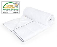 DecoKing 41420Â Couette Couette Ã©tÃ© Plaid en Microfibre Blanc, Microfibre, weiÃ, 135 x 200 cm