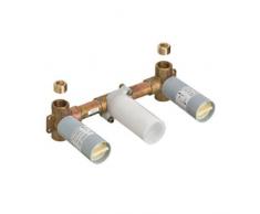 Hansgrohe 18113180 7848654 Massaud Corps de base pour Robinetterie de lavabo à 3 trous