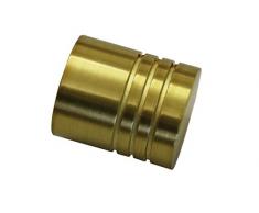 GARDINIA Embouts pour tringle Ã rideau, 2 embouts cylindre, SÃ©rie Chicago, MÃ©tal, Laiton, DiamÃ¨tre: 20 mm