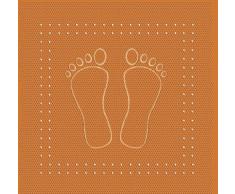 Kleine Wolke 4388488002 Tapis de Douche Foot 55x55 cm en Orange, PVC, 20x20x5 cm