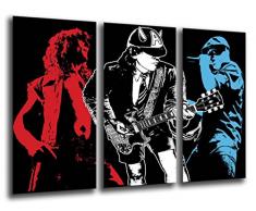 Tableau Moderne Photographique, Impression sur bois, ACDC, Musique Rock, 97 x 62 cm, ref. 26108