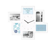 Innova Editions MDF Horloge et Multi AP Photo FMEÂ âÂ Whte 46Â x 54, Blanc