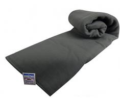 Couverture polaire thermotec 450 grs- Moelleuse et Chaude - 100% polyester - OURSON - Gris Anthracite U8 - 180 x 220