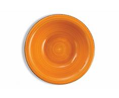 Villa dEste Home Tivoli Winter Baita Assiettes Creuses, Dur Dolomite, Orange, 6Â unitÃ©s