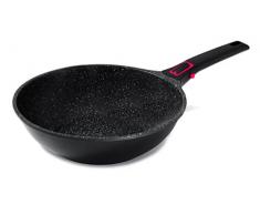 Baumalu 383610 PoÃªle Wok 28 cm Granit Pro, Aluminium forgÃ©, Noir