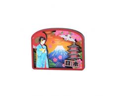 lachineuse Magnet 3D Japonais - Motif Mont Fuji et Pagode
