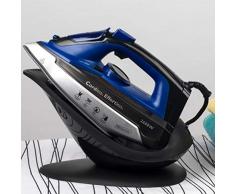 PROLECTRIX Fer Ã Vapeur sans-Fil 2 en 1 avec Prise europÃ©enne EF0274BGP-VDE, 2Â 600Â W, CÃ©ramique, Bleu/Argent/Noir, 27 x 29,65 x 15,7 cm
