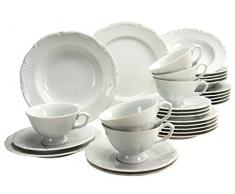 Creatable, 16135, SÃ©rie Maria Theresia, Service Complet de 30 piÃ¨ces, Porcelaine, Blanc, 34 x 28,3 x 25,5 cm