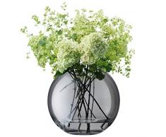 LSA International 24Â cm Polka Vase, Verre, Gris, 26.5 x 26.5 x 24 cm