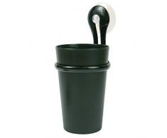 koziol suspension pour verre Ã dents 300 ml Loop, thermoplastique, anthracite transparent 8 x 7,2 x 17,5 cm