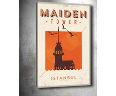 Bonamaison Peinture sur toile, multicolore, 40 x 60 cm - Conçu et fabriqué en Turquie