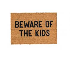 Dandy by William Armes Paillasson Inscription Beware of The Kids Marron 60 x 40 cm