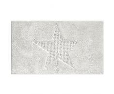 kela Tapis de Salle de Bain Lindano en Coton 100x60cm Blanc, 60x100x0,8 cm