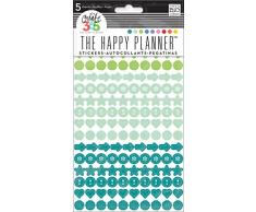 Me & My Big Ideas Create 365 Lot de 5 Feuilles de Stickers pour Agenda Pois colorés Multicolore
