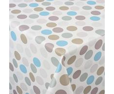 Venilia Rectangle Nappe Taupe Confetti Multicolore Linge de Table Toile cirÃ©e Maintenance rÃ©duite hydrophobes, Polyester, PVC, rectangulaire, 140Â x 200Â cm, 55084, 140 x 200 cm