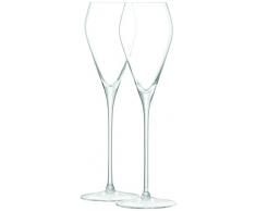 LSA International Verre Ã vin Prosecco, Clair, 250Â ML, Lot de 2