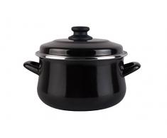 Magefesa 01102584 Marmite avec Couvercle 24Â cm Noir