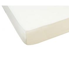 Dodo Drap housse uni en percale de Coton Ivoire 200 x 160 cm