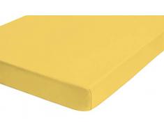 Biberna 77866/539/341 Drap Housse en Jersey Stretch pour un Lit Jaune FoncÃ© 140 x 200 cm Ã 160 x 220 cm