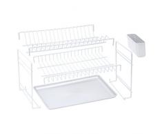 Sauvic 89030 Ãgouttoir à Vaisselle plastifié Blanc démontable, Métal