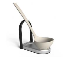 UMBRA Laydle spoon. Repose cuiller Laydle. Pour cuillers, louches et ustensiles. En acier chromé. Dimension 14 x 10 x 2 cm