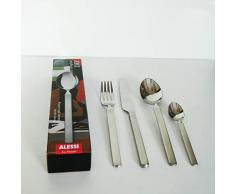 Alessi Dry 4180S4 - Service Ã Couverts Design en Acier Inoxydable 18/10 Brillant Ã Manche SatinÃ©, 24 PiÃ¨ces