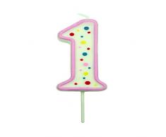 PME CA081 Bougie, Plastique, Rose, 4 x 1 x 6,3 cm
