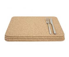 T&G Set de table Rectangulaire LiÃ¨ge 40 cm x 30 cm Lot de 4