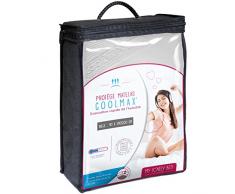My Lovely Bed - ProtÃ¨ge Matelas 90x190/200 cm | AlÃ¨se Tissu CoolmaxÂ® : Ã©vacuation Rapide de lhumiditÃ© | Aspect Respirant et Absorbant - Compatible Grands Bonnets