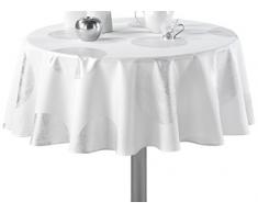 LHarmonie du décor Nappe Imprimé Argent/Platine Polyester Blanc 180 x 180 cm