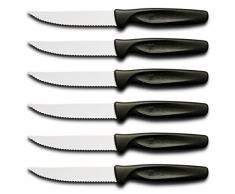 Wüsthof TR9357 Colors Lot de 6 Couteaux à Steak avec Manche Noir 10 cm