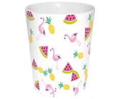 infinite by GEDA LABELS (INFKH) 15931Â Flamingo Gobelet Fruits Porcelaine Tasse Mug en V, Porcelaine, Multicolore, 8, 5Â x 10Â cm