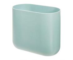 iDesign Poubelle Salle de Bain, Petite Poubelle en Plastique, Poubelle Cuisine, Salle de bain ou Bureau sans Couvercle, Bleu Clair
