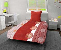 Intemporel Couette ImprimÃ©e 140x200 cm Mandala Corail, Polyester, Orange, 140x200 cm