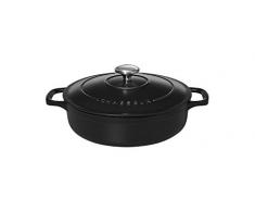 Chasseur PUC490401 basse-24 cm Cocotte basse 2.8 liters, Mat (intérieur Noir)